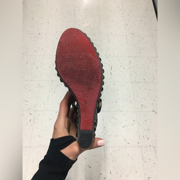Grey Suede Christian Louboutin Wedge - Picture 8 of 8
